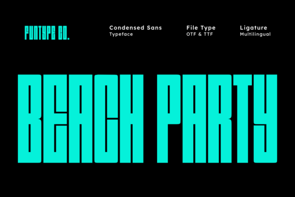 Beach Party: The Bold, Geometric Display Typeface