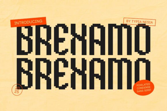 Brexamo: A Pixelated Condensed Sans Serif for Modern Projects