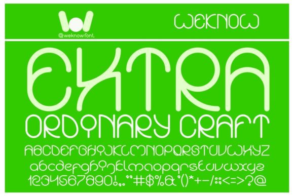 Extra Ordinary Craft: A Sci-Fi Display Font for Bold Projects
