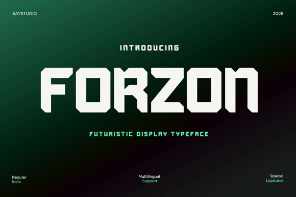 Forzon: The Futuristic Display Typeface for Bold Projects