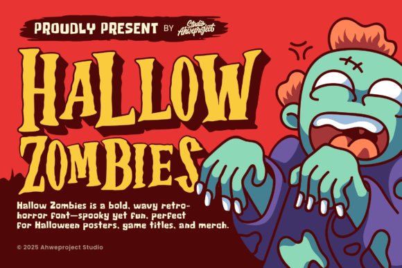 Hallow Zombies: The Retro-Horror Font That Makes Designs Pop