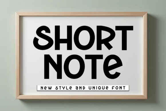 Short Note: The Bold, Friendly Display Font for Impactful Design