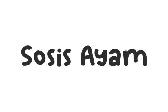 Sosis Ayam: The Playful Font That Captures a Child's Imagination