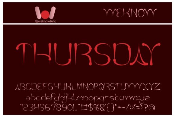 Thursday: The Cool Display Font for Bold Creative Projects